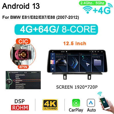 Autoradio – Car Stereo – Multimedia Speler – 2-DIN Radio – Inbouw Systeem – Android 14 OS – 8GB RAM & 256GB Opslag