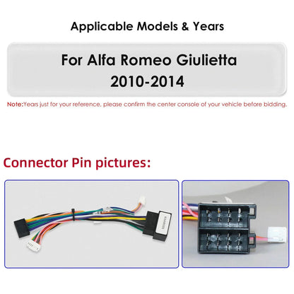 Carplay 4G 8581 Systems Android 14 Car Radio for Alfa Romeo Giulietta 2010 - 2014 Furgonato Multimedia Video Player GPS HeadUnit