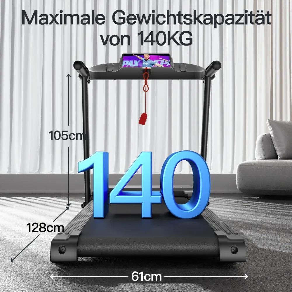 Loopband – Wandelband – Fitnessloopband – Home Trainer – Loopmachine – 3.0 HP Brushless Motor – Inklapbaar en Compact