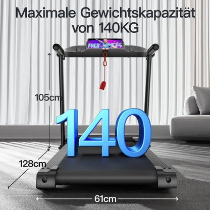 Loopband – Wandelband – Fitnessloopband – Home Trainer – Loopmachine – 3.0 HP Brushless Motor – Inklapbaar en Compact