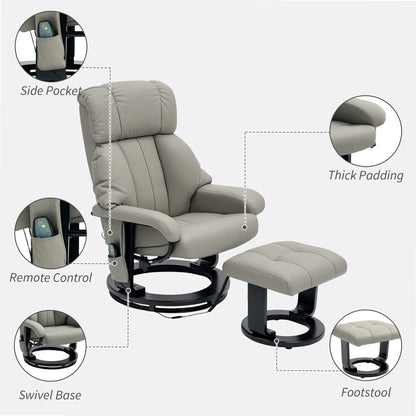 Relaxfauteuil – Massagestoel – Relaxstoel – Zithoekstoel – 10 Massagepunten – Verstelbare Rugleuning