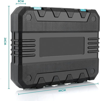 Gereedschap - Gereedschapset Automechanica - Hand Gereedschapsset - met Koffer - 198-Delige - voor Auto - Thuis - Garage - Motorfiets - Thuis Reparaties - Onderhoud - 44 x 34 x 4 cm - Turkoois