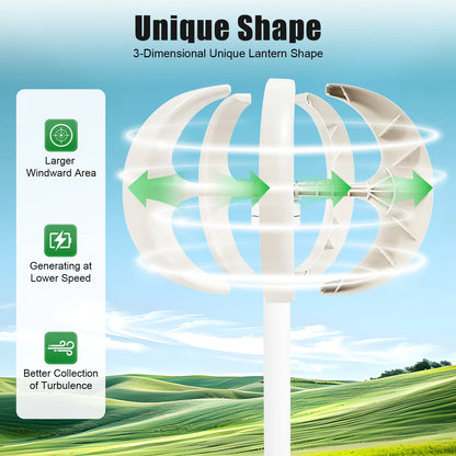 Windturbine Generator – Windenergie Generator – Kleine Windmolen – Duurzame Energie – 600W Vermogen – IP67 Weerbestendige Controller