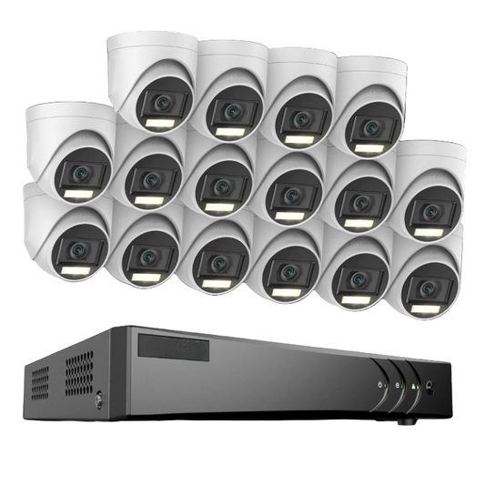 16-kanaals videobewakingsset – Beveiligingscamera set – CCTV camerasysteem – Surveillance kit – Bewakingscamera’s – 5MP haarscherpe resolutie – IP67 weerbestendig design - 1TB