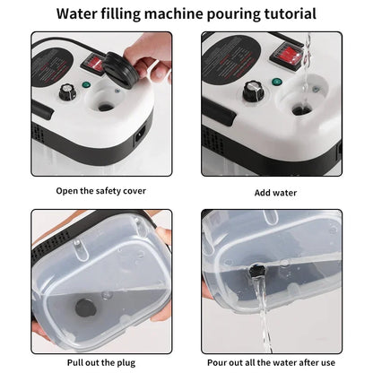 Handstoomreiniger – 2500W - Hoge Temperatuur Stoommachine – Voor Keuken - Airco - Auto – 105°C Stoom – Krachtige Reiniging – EU Stekker - Grijs