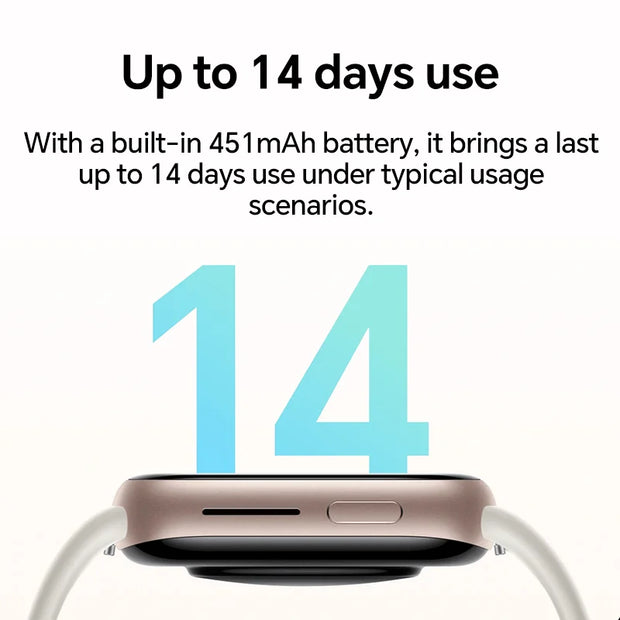 Smartwatch - Smartwatch Women - Smartwatch Men - Smartwatches - Smartwatch Android - Global Version - 5ATM Blood Oxygen Monitor - 14 Days Battery Life - Gold