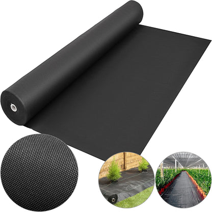 Onkruidbestrijdingsdoek - Onkruidbarrière - Geotextielweefsel - Duurzame PP-stof - Hoge Permeabiliteit - Onkruidbestrijding - Bodemverbetering - Makkelijke Installatie - 6 x 300 ft - Zwart