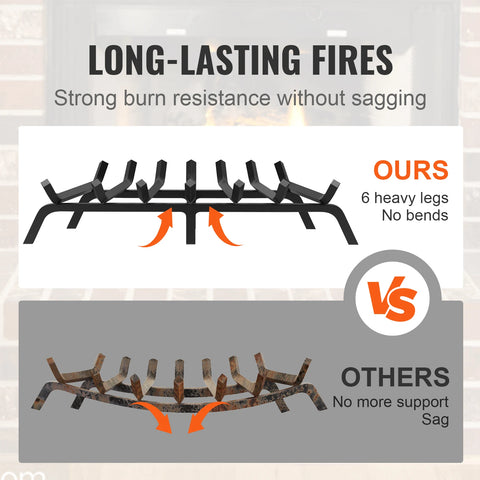 Firewood Rack - Firewood Rack - Indoor Wood Storage - Wood Storage - Wood Rack - Indoor Firewood Rack - Firewood Storage - Firewood Rack - Outdoor Firewood Rack - 27in - 6 Legs - Solid Powder Coated Steel Bars - Black