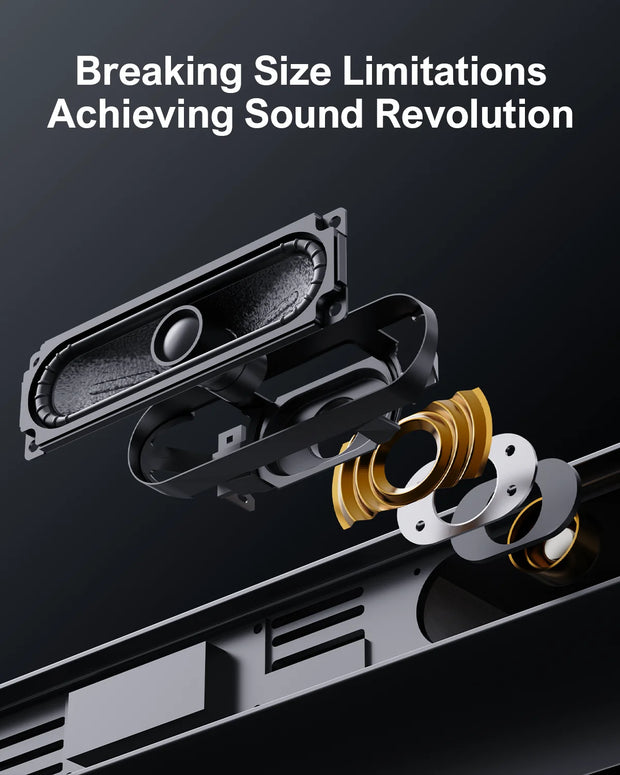 Soundbar - 2.1 Soundbar for TV - 190W - 87dB - 45Hz-20KHz - Speakers - Speaker cables - Speaker - Black