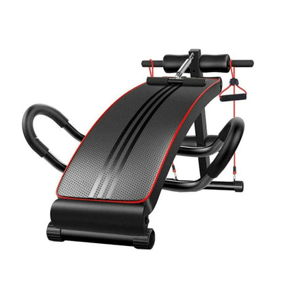 Verstelbare Buikspierbank - Fitnessbank - Halterbank - Fitness Bank - Bench Press - Trainingsbank - Verstelbaar en Inklapbaar - Halterbank voor Thuis & Gym - Wing Bench - Rood & Zwart