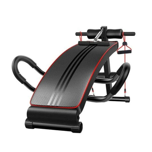 Verstelbare Buikspierbank - Fitnessbank - Halterbank - Fitness Bank - Bench Press - Trainingsbank - Verstelbaar en Inklapbaar - Halterbank voor Thuis & Gym - Wing Bench - Rood & Zwart