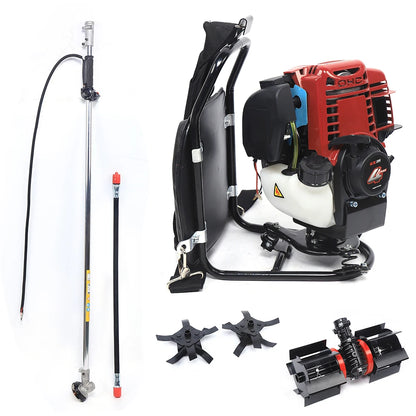 Bosmaaier - Grasmaaier - Grastrimmer - Heggenschaar - Grasschaar - 4-Takt Rugzak Cultivator - rachtige Tuinmachine voor Precisiewerk