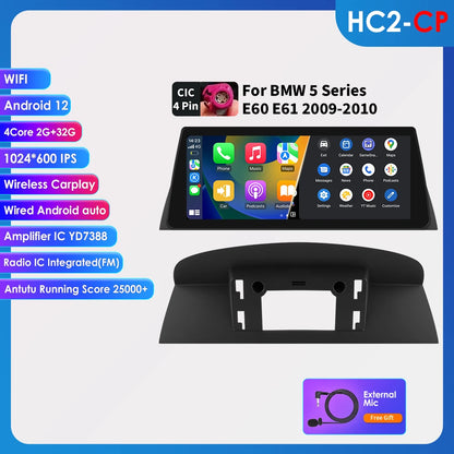 2din Android Car Radio Multimedia Video Player for BMW 5Series E60 E61 E63 E64 3Series E90 E91 E92 E93 Stereo GPS Carplay 4G RDS