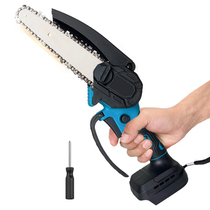 Mini Kettingzaag - Kettingzaag - Snoeizaag - Takkenzaag - Handzaag - Draadloze - 6 Inch - 450W - 3300RPM - 18V - Draagbaar en Veilig -Zonder Accu - QUORE