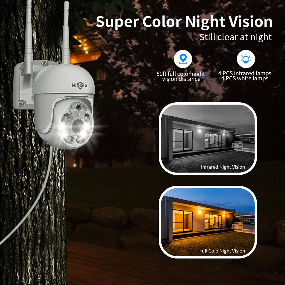 Beveiligingscamera – IP Camera – CCTV Camera – Bewakingscamera – Beveiligingssysteem – 16-Kanaals Draadloos – 5MP PTZ Met Nachtzicht – Twee-weg Audio - QUORE