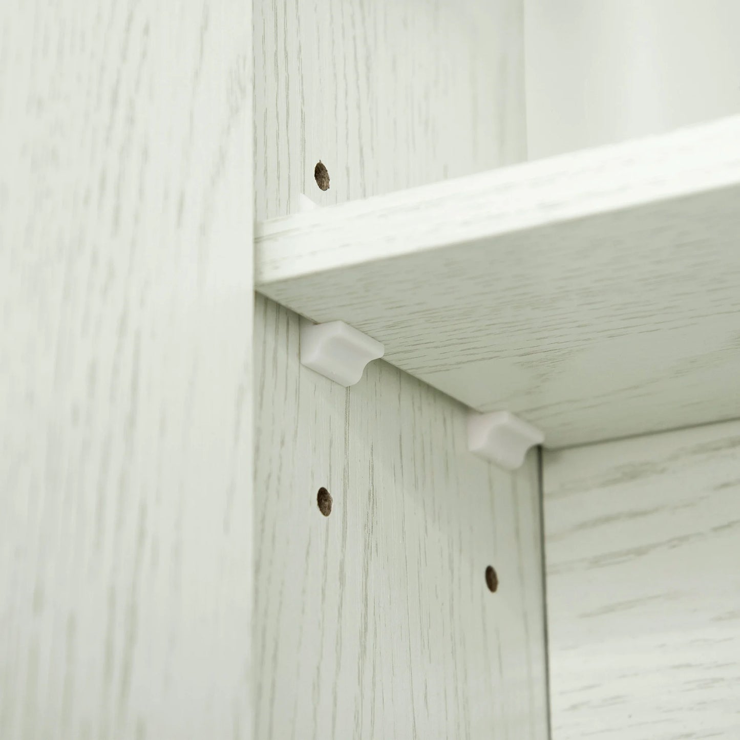 Badkamerkast – Spiegelkast – Wandkast – Opberger – Opbergrek – 3 Verstelbare Planken – MDF Melamine – Compact 90x15x75 cm