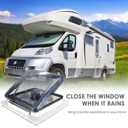 Elektrische Dakventilator Camper – Dakventilator Caravan – Ventilator Motorhome – Dakventilatie Ventilator – Blauwe 12V Ventilator Met Afstandsbediening – 3 Snelheden En Regensensor