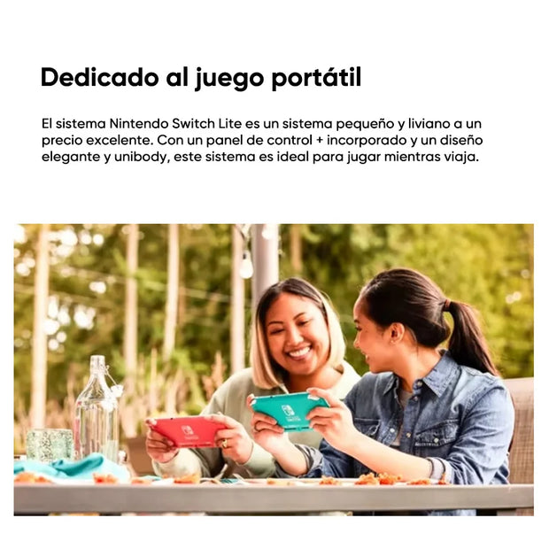 Consolas Nintendo Switch Lite - 32GB Batería 3570mah 5.5'' Compact and lightweight Built-in controllers Compatible games