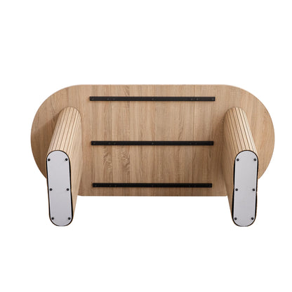Ovale Eettafel – Ovalen Tafel – Eettafel Ovaal – Scandinavische Eettafel – Eetkamertafel Ovaal – 180x90 cm – MDF Houtlook – Geschikt voor 6-8 Personen