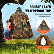 Hangmat - Hangmat voor Twee Personen - Hanging Chair - Hamac - Hammock Chair -  Hangende boomtent - Hangmat met een capaciteit van 330 lbs - Hangende tent voor buiten - Schommel met LED-lichtsnoer - Snaarcamouflage