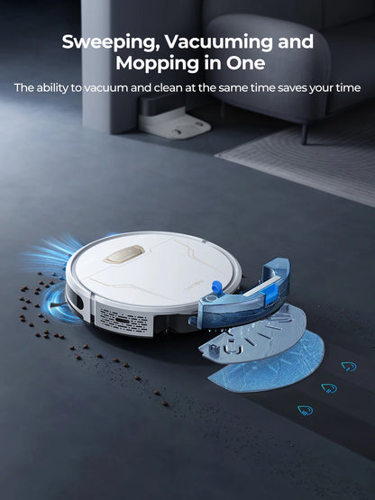 Robotstofzuiger - Stofzuiger - Dweilrobot - Vacuum Cleaner - Robotstofzuiger met Dweilfunctie - Dweilsysteem - 5000PA – Slimme Appbediening – Geplande Reiniging & Elektrisch Wassen