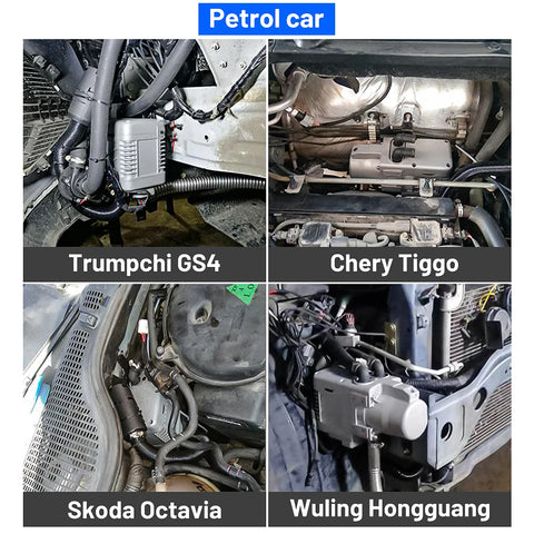 Sunster - Dieselkachel - Elektrische kachel - Kachel en ventilatoren - Benzineluchtkachel - Waterpomp Dieselparkeerautokachel - Zwarte controller - 12V - 5KW - Zilver
