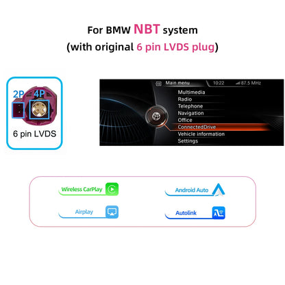 CarPlay Module BMW – Wireless Interface – Android Auto Adapter – Mirror Link Connector – NBT Systeem Upgrade – Draadloos Verbinden – Plug-and-Play Installatie - QUORE