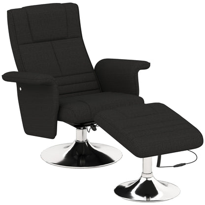 Elektrische Relaxstoel – Massagefauteuil – Verstelbare Stoel – Draaibare Zitting – Voetenbank – 5 Massagestanden – Rugleuning 135°