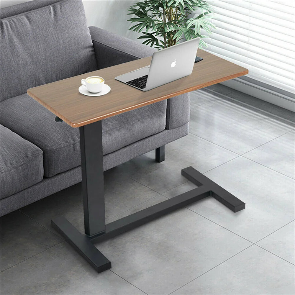 Banktafel – Nachtkastje met wielen – Laptoptafel – Laptopstandaard – Laptopbureau – Mobiel – In hoogte verstelbaar – Voor thuiswerken – Standaard voor ziekenhuis – Onze nachtkastlade - QUORE