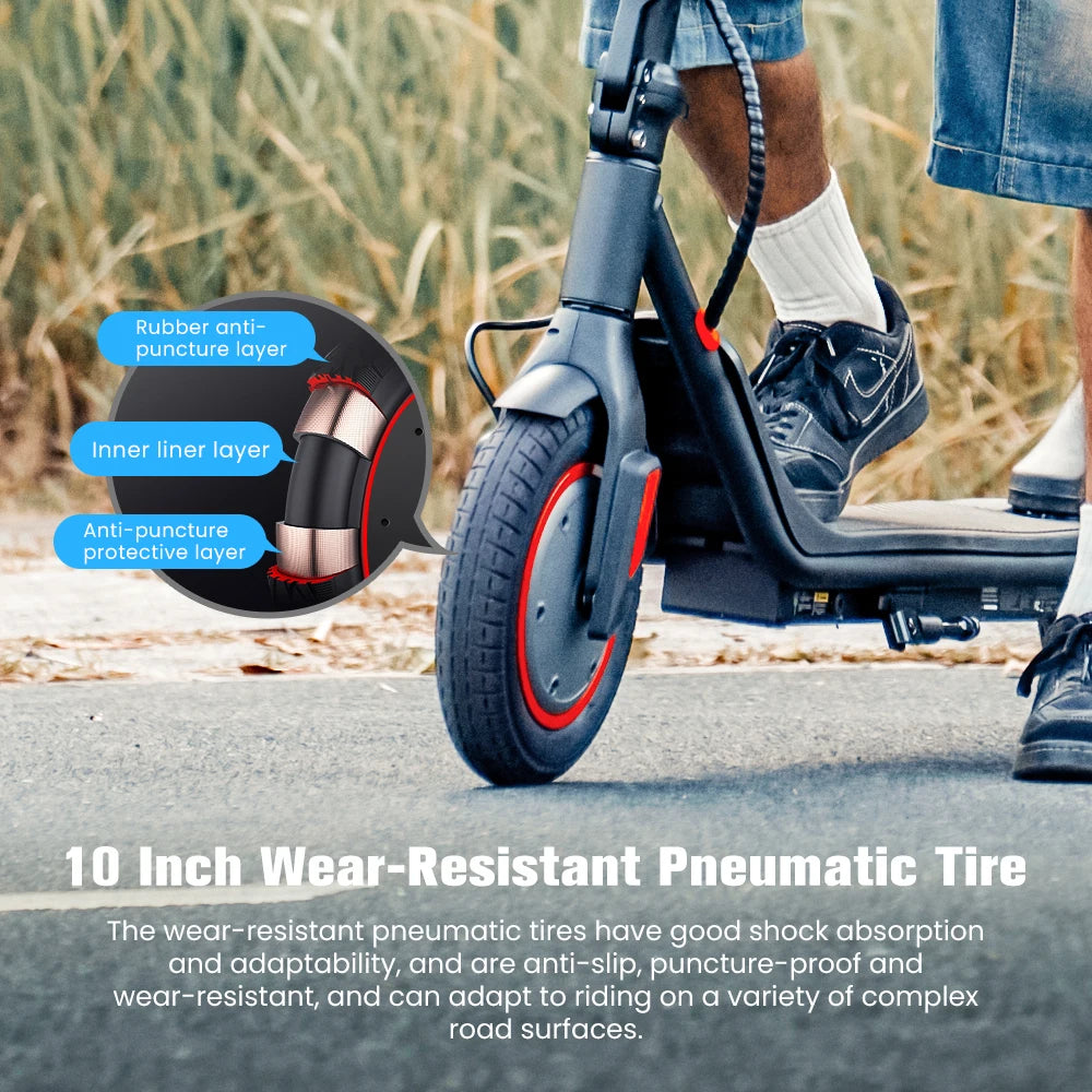 Scooter - Elektrische Step - E-Scooter - Opvouwbare - met Koplampen - Achterlichten - 36V - Oplader - EU-stekker - 8.5 Inch Honingraatband - 7.5Ah - 500W - 30km/h - IP54 -112 x 48 cm - Zwart