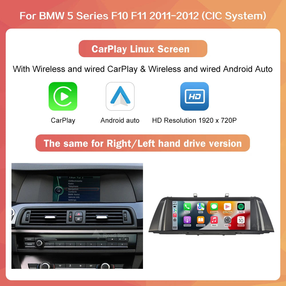 Draadloze CarPlay Android Auto Speler – Multimedia Systeem – Autoradio – Touchscreen Unit – Navigatie Interface – 10,25 Inch Scherm – Perfecte BMW Integratie