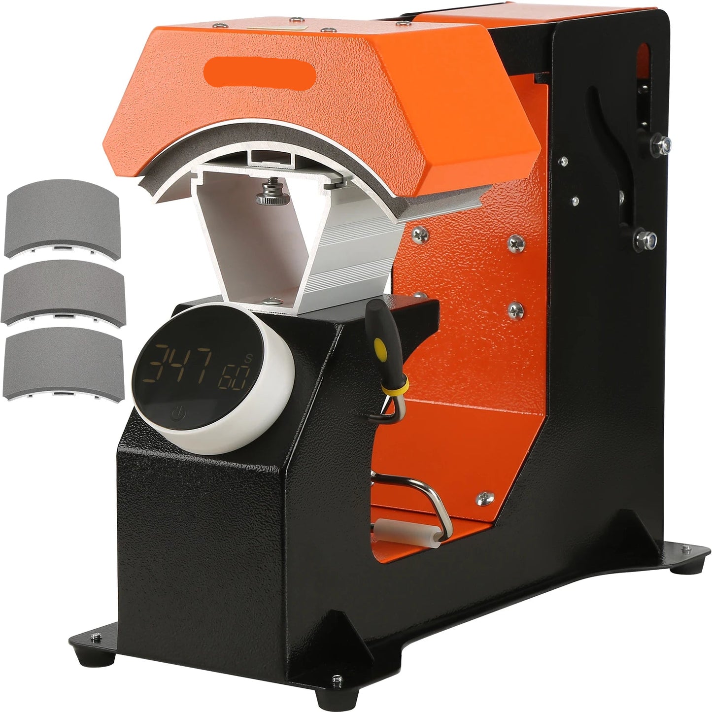 Pettenpers - Warmte Pers Machine - Hittepers - Transferpers - Hittepersmachine - 3-in-1 - Plotter -  voor Caps met Verwisselbare Drukplaten & Automatische Vrijgave