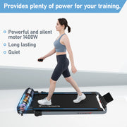 Loopband - Wandelband - Walking Pad - Walkingpad - Loopband voor Hardlopen - Treadmill - Loopband voor onder het bureau - Treadmill Foldable - 2 in 1 - Opvouwbare loopband - Zwart