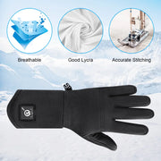 Savior Heat - Heated Gloves - Electric Heated Gloves - Rechargeable Battery - Electric Heated Glove Liners Unisex - Heating Horse Riding Ski Snowboarding Cycling Thin Gloves - Size XL XXL - Black