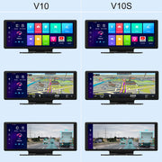 Dashcam voor Auto - 10.26” Dashcam ADAS GPS Navigatie - Android 8.1 - Remote Monitor & Rijassistentie - 2G met 6m RCC - Zwart