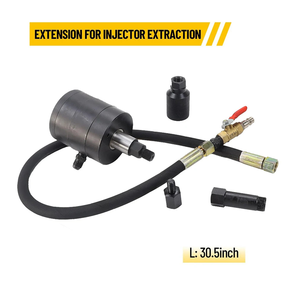 Podofo 21pcs Pneumatic Diesel Injector Puller for Removing Stuck Fuel Injectors in Diesel Engines M20 M18 M17 M14 M12 Injector