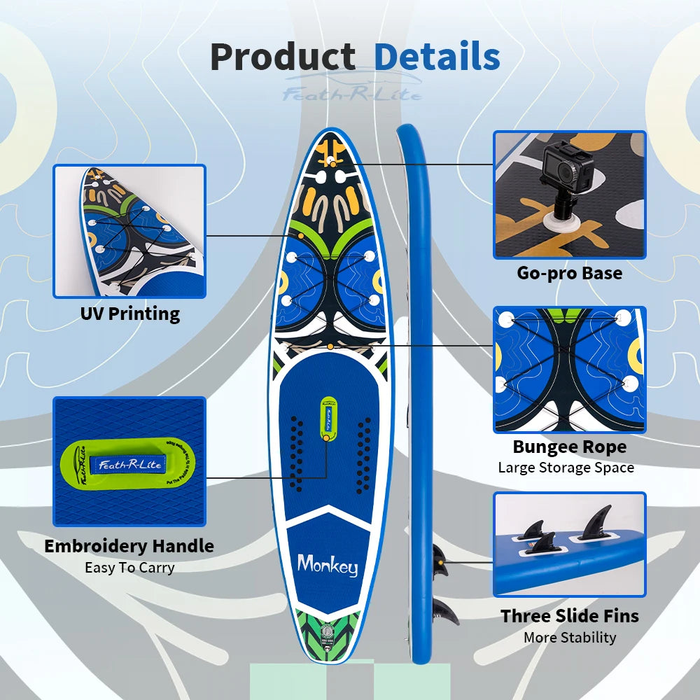 Supboard - Sup - Kajak - Paddle Board - Kayak - 350x84x15CM - Opblaasbaar Stand-Up Sup Board - Ultra-Licht & Draagbaar – Maximale Draagkracht 160KG - Oranje