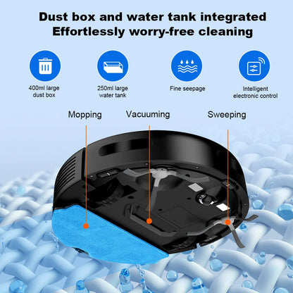 Robotstofzuiger – Dweilrobot – Stofzuigerrobot – Schoonmaakrobot – Automatische Stofzuiger – 5200mAh Batterij – WiFi App Bediening