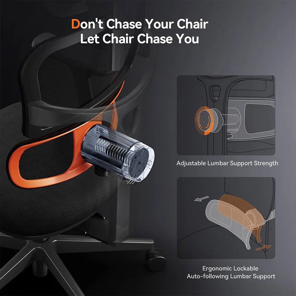 Ergonomische Bureaustoel – Office Chair – Gamestoel – Kantoorstoel – Draaistoel – Verstelbare Lendensteun – Ademend Mesh Rugleuning