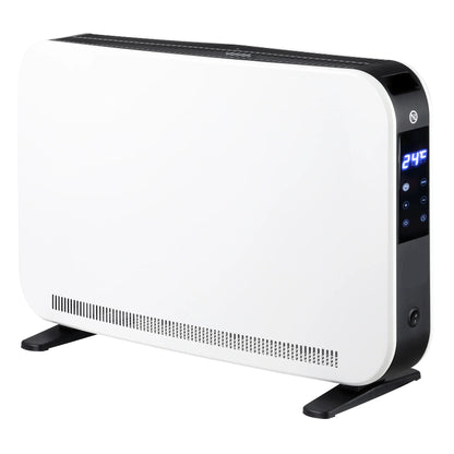 Elektrische Kachel - Ventilatorkachel - Laag Verbruik Kachel - 1830-2180W - met 3 Verwarmingsstanden - LED-Aanraakscherm - 220-240V - 50-60Hz - 12-18 m² - 60 x 18.5 x 39.5 cm - Wit