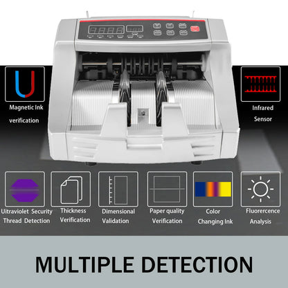Geldtelmachine - Safescan - Biljettelmachine - Geld Teller - met UV- en MG-Detectie - 1000 Biljetten per Minuut - Geldmachine - Voor Euro’s, Geschikt voor Winkels en Kantoren - Wit