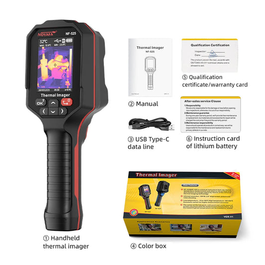 NOYAFA -10~400℃ Industrial Thermal Imager 120x90 Thermal Imaging Camera Thermal Imager Water Pipe Leak Automotive Inspect Tools