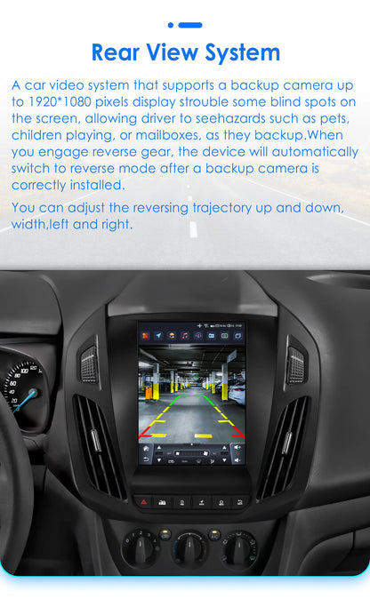 360° Camera – 9,7 Inch Multimedia Systeem – Android 13 Auto Radio – 4G Internet – Draadloos CarPlay – Geschikt Voor Ford Transit Tourneo Connect 2013-2018