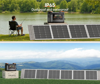 Zonnepaneel – Draagbaar – Opvouwbaar – Solar Panel – Powerbank – 400W Vermogen – 24,3% Hoge Energieconversie – Waterdicht & Weerbestendig