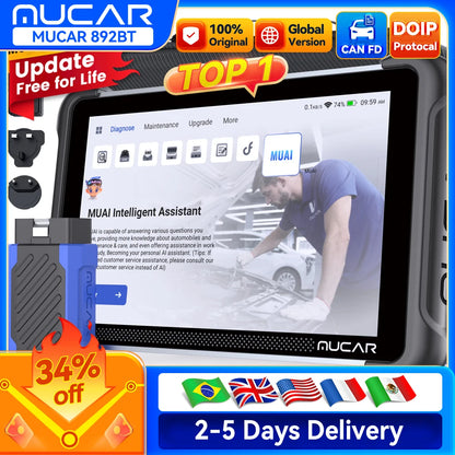 OBD2 Scanner – Auto Diagnosetool – Codelezer – Foutcode Scanner – Universele Auto Scanner – Bi-directionele Controle – 8-Inch Scherm – 34 Resetfuncties - QUORE
