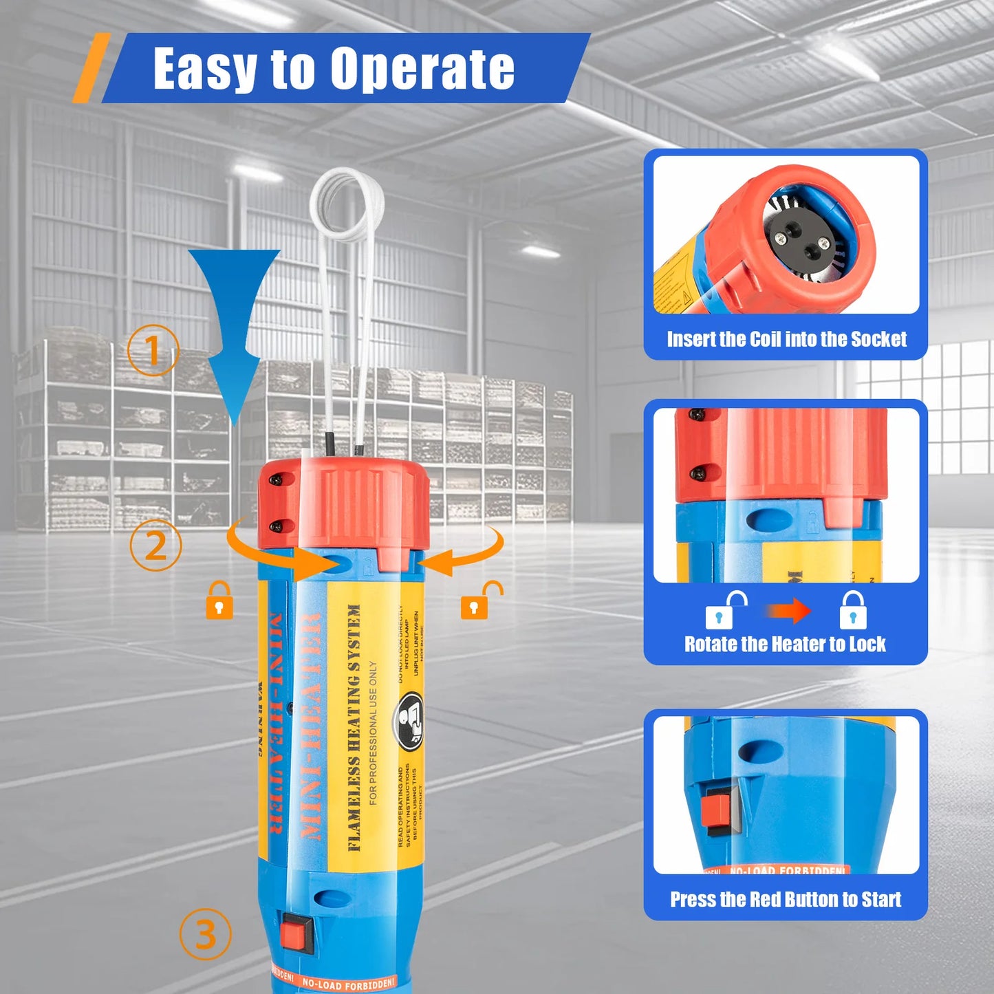 Magnetische Inductieverhitter – Roestverwijderaar – Warmtegever – Roest Losmaken – Vastzittende Moeren – 1100W Vermogen – Max 800°C Temperatuur - QUORE