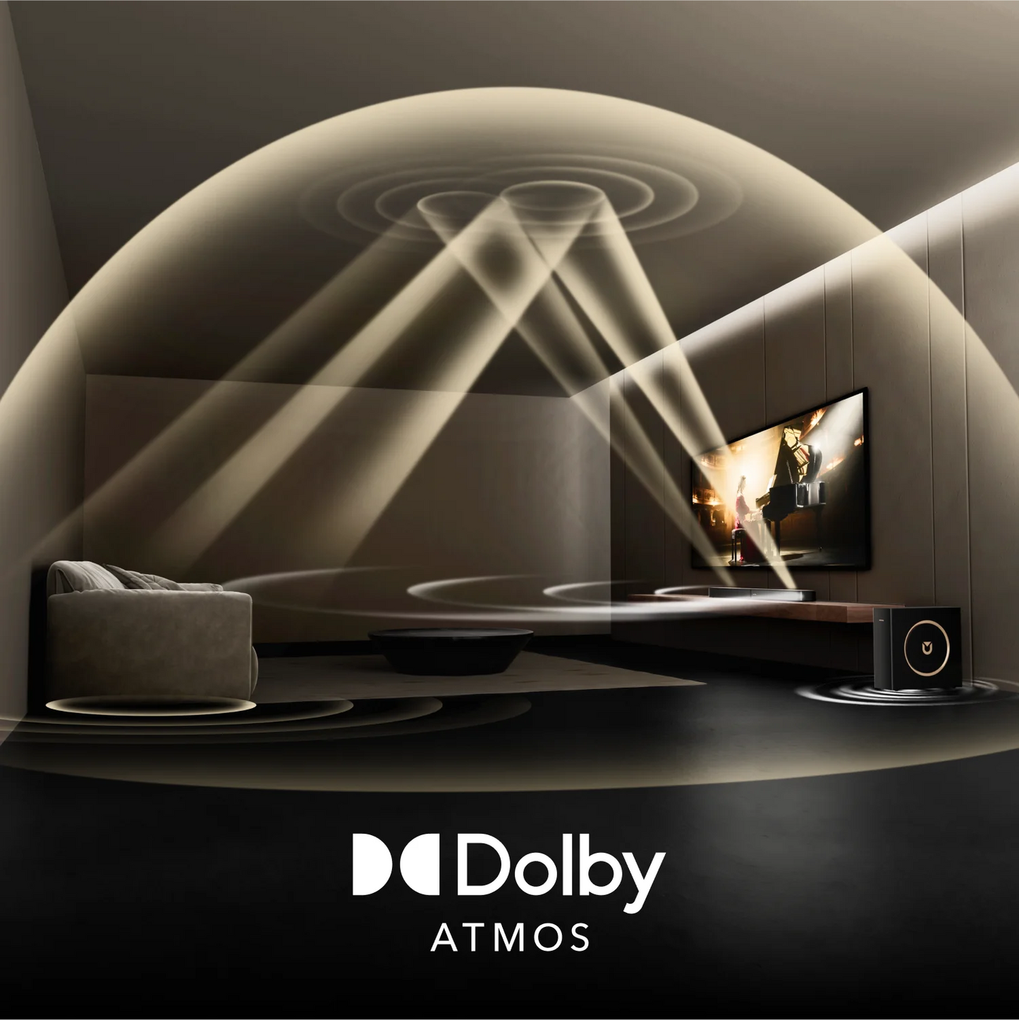 Soundbar – Home Cinema Speaker – Surround Geluidssysteem – TV Luidspreker – Dolby Atmos Soundbar – 3.1.2 Kanaals Surround – Krachtige Bass Met BassMX Technologie