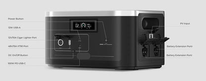 LiFePO4 Batterij – Externe Accu – Noodstroomvoorziening – Draagbare Energiebron – 2048Wh Capaciteit – USB-C PD 100W