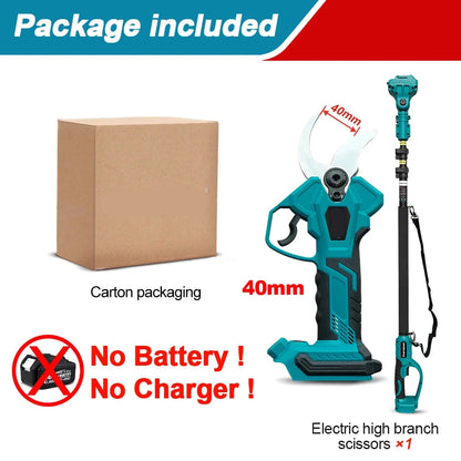 Elektrische Snoeischaar – Accu Snoeischaar – Tuinschaar – Takkenknipper – Carbon Stalen Mes – Brushless Motor - 40 mm Schaar - QUORE
