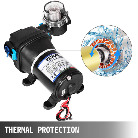 Water Pump - Diaphragm Water Pump - Water Pumps - 17L/Min 40PSI - Pressure Water Pump - High Pressure Pump